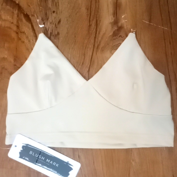 NWT Blush Mark Camilla Edith beige crop/bra top - Picture 2 of 6